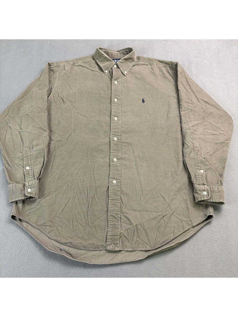 Vintage Ralph Lauren Blake Corduroy Shirt Size Large Green Oversized Fit